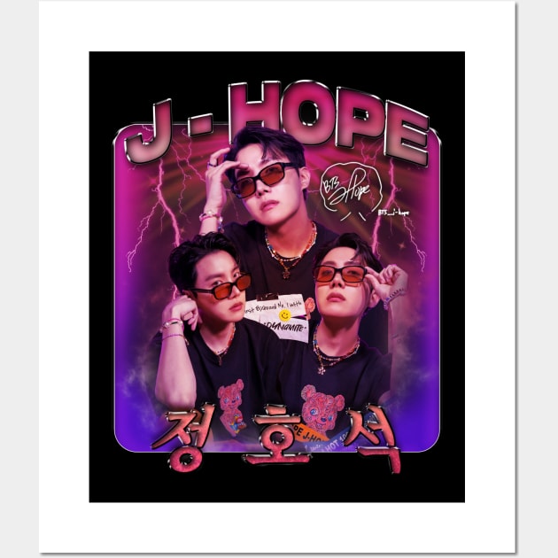 BTS J-HOPE BOOTLEG T-SHIRT Wall Art by Vinsgraphic 